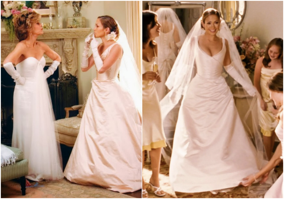 Filme 'A Sogra' de 2005. A sogra, interpretada pela atriz Jane Fonda usa branco no casamento do filho para estragar o dia da noiva, interpretada pela atriz Jennifer Lopez.
