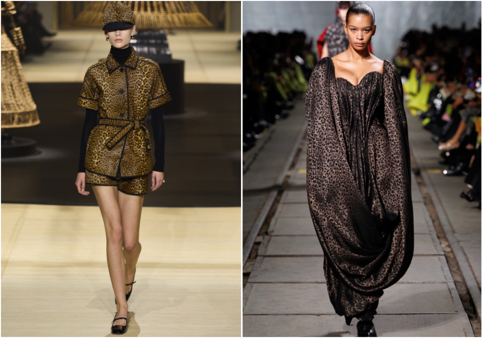 Christian Dior e Alexander McQueen Inverno 2024 peças com animal print